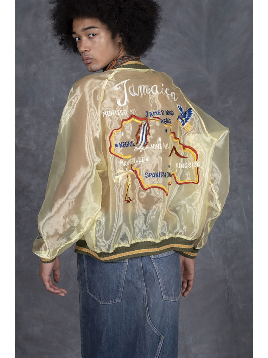KAPITAL Jacket Sheer Pearl Mosquito Guard Souvenir Jacket (Jamaica)