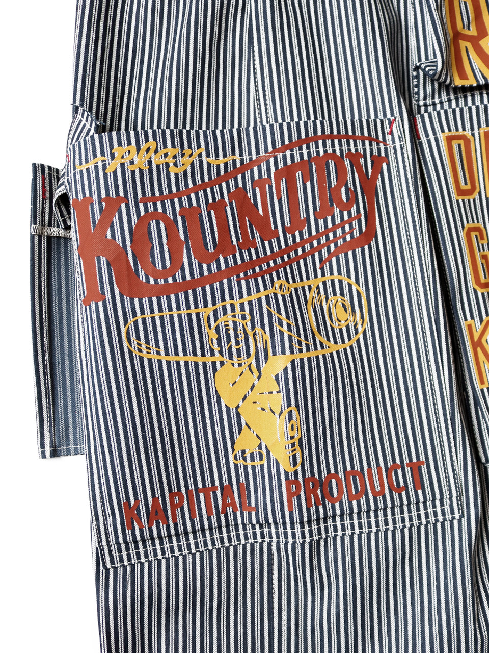 KAPITAL Pants Liberty Hickory Add Overalls