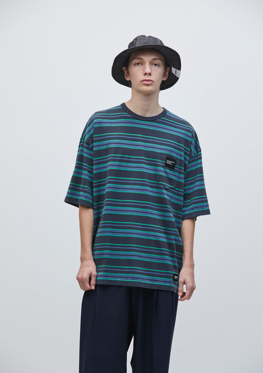 NEIGHBORHOOD KNIT / CUT SEWN BORDER CREWNECK-P SS