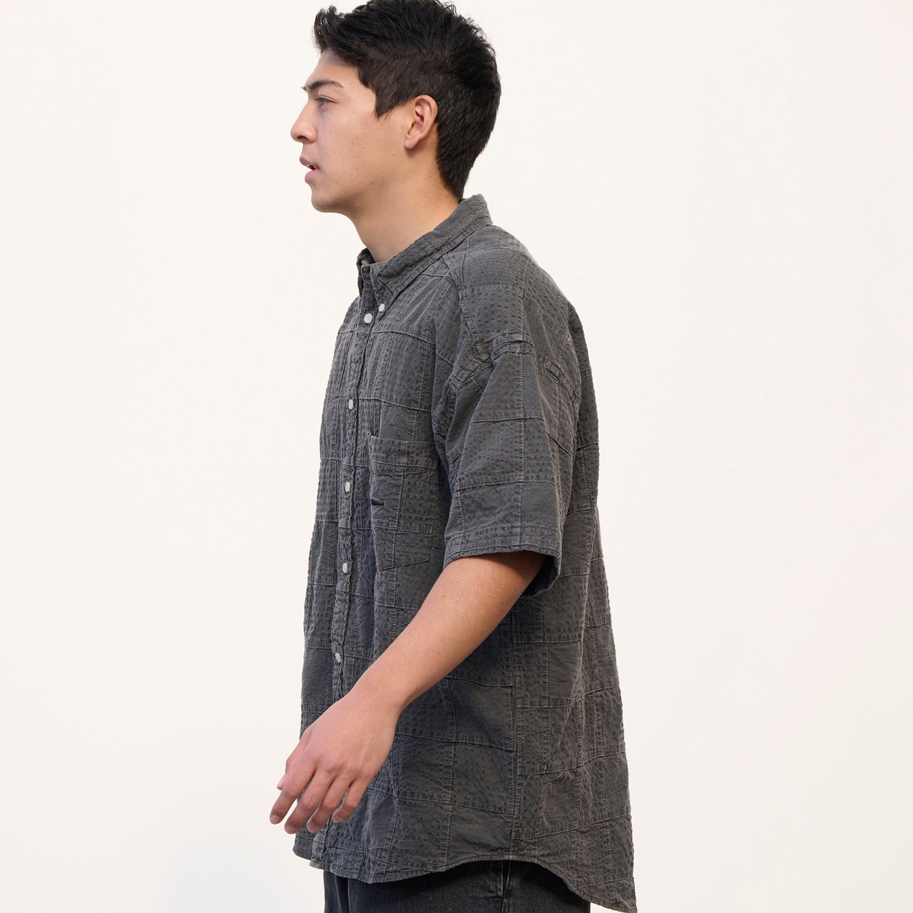 DESCENDANT SHIRT DISTRIBUTION PATCHWORK SS SHIRT PIGMENT DYE