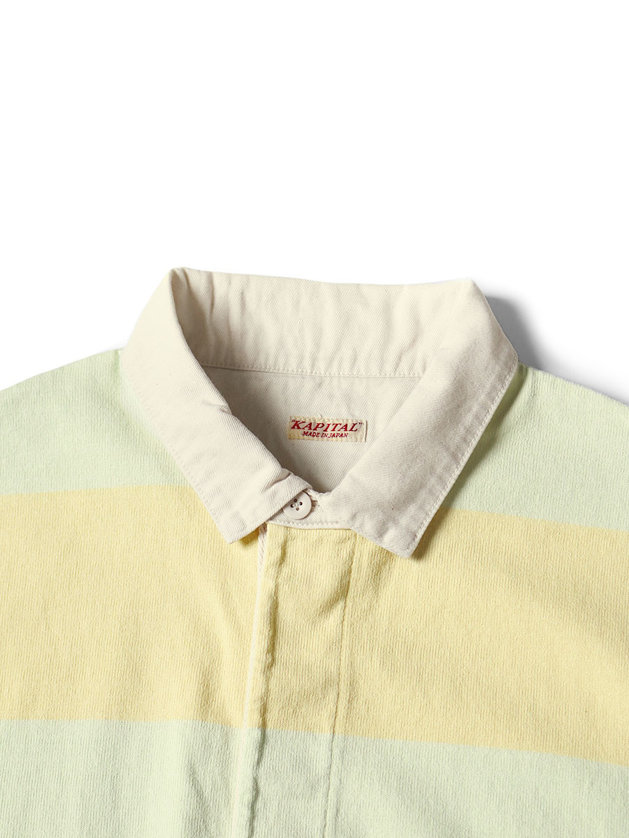 KAPITAL Sweat Shirt JAIL Border Jersey Big Rugby Shirt