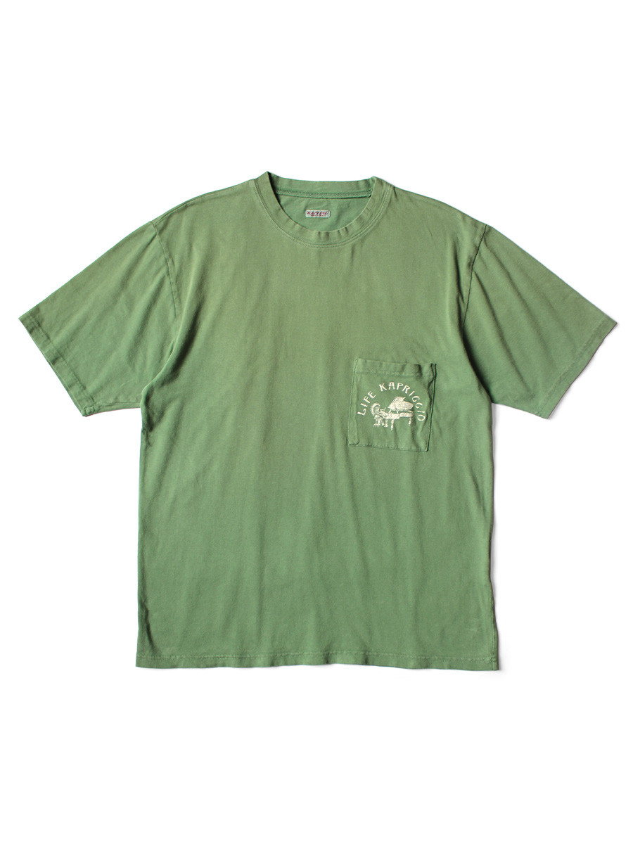 KAPITAL T-Shirt 20/- Jersey Crew Pocket T-Shirt (LIFE KAPRICCIOpt)
