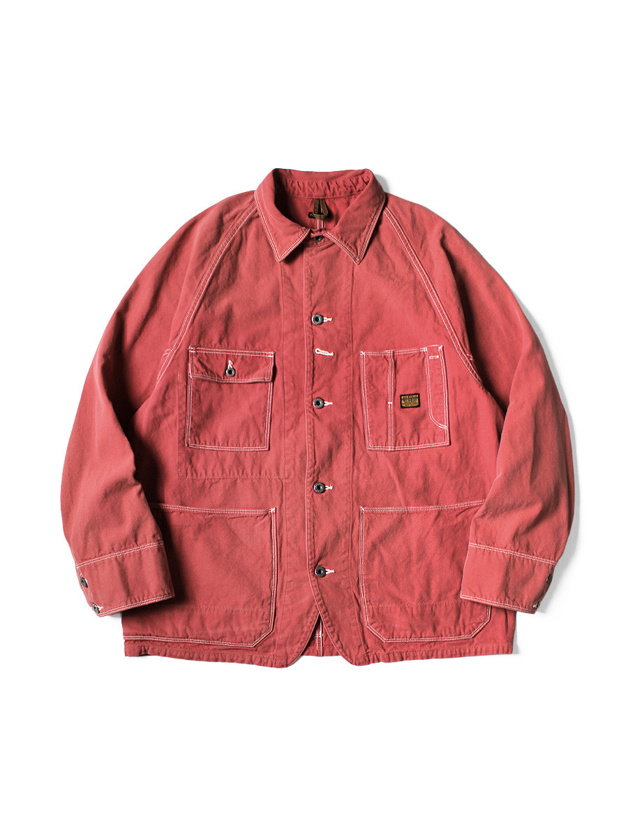 KAPITAL キャピタル リネンシャンブレー 丸襟ジャケット 0 赤ボタン 麻 KAPITAL Jacket Canvas CACTUS Coverall
