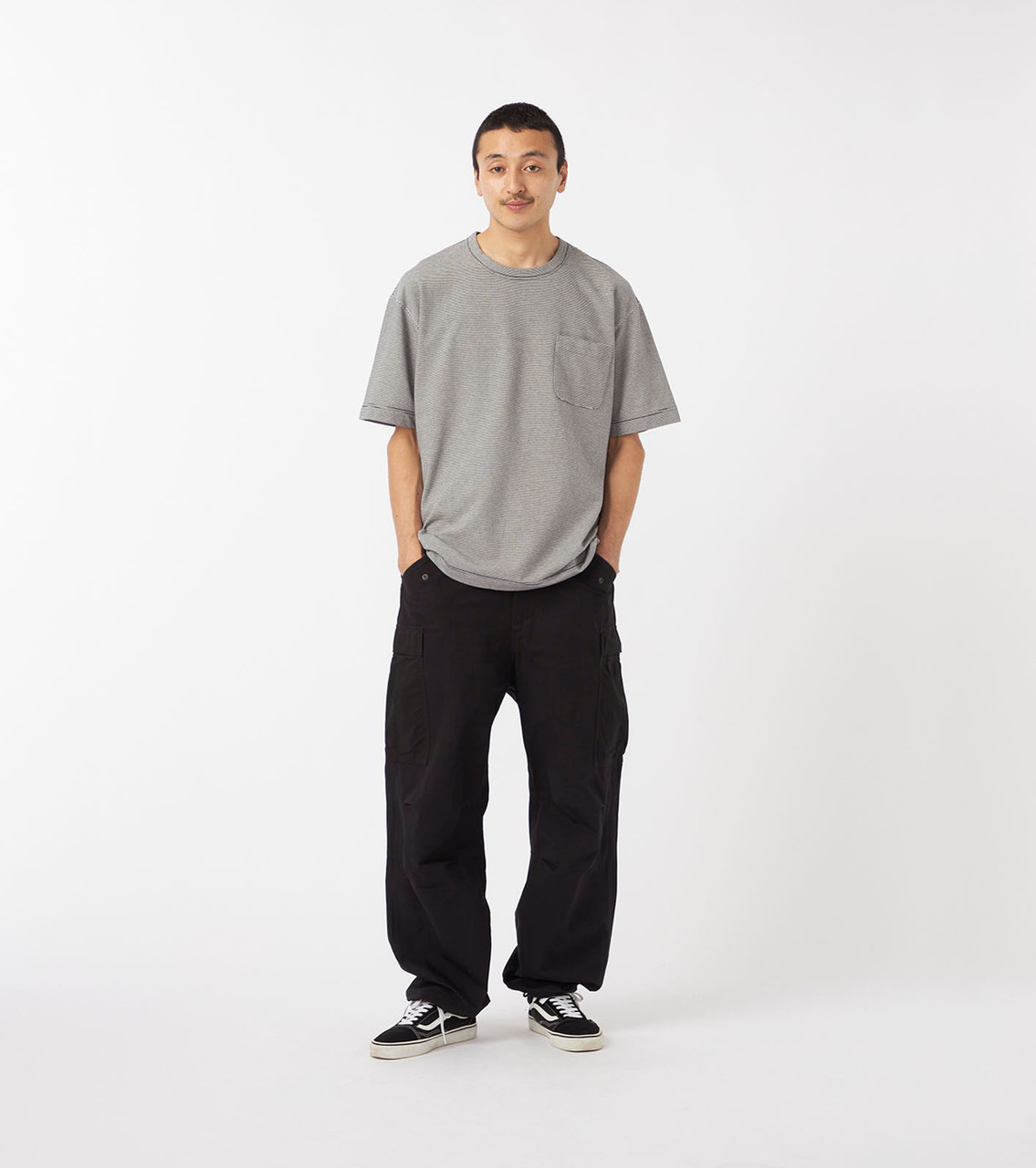 nanamica T-SHIRT Micro Stripe Pocket Tee Online Shop to Worldwide
