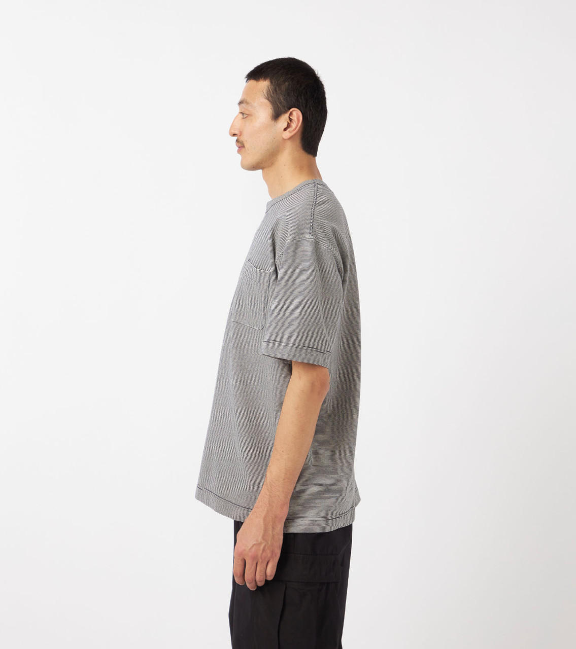 nanamica T-SHIRT Micro Stripe Pocket Tee Online Shop to Worldwide