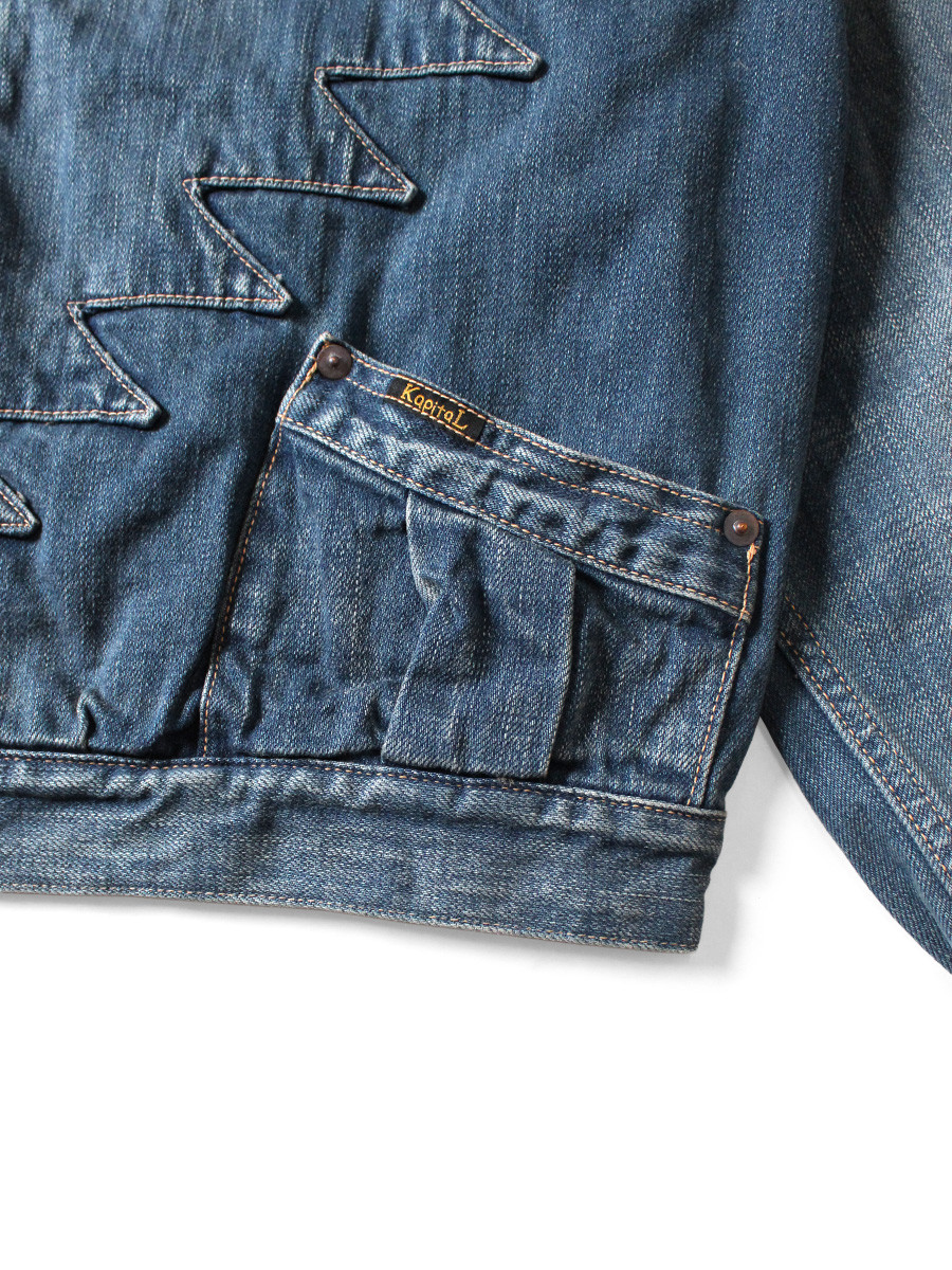 KAPITAL Jacket 12Oz Denim Santo Domingo Thunderbird Jacket (Processed)