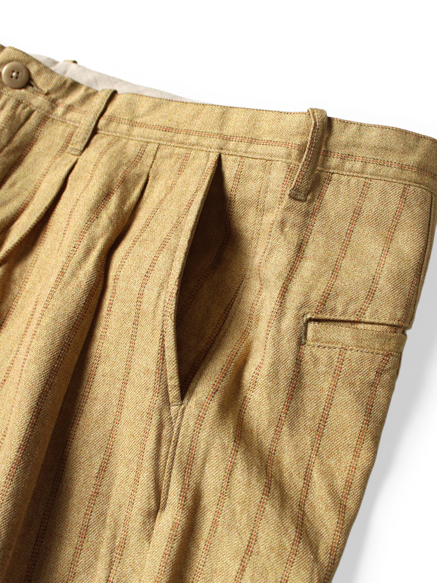 KAPITAL Short Pants Cotton-linen Gibson Stripe Ivy Shorts