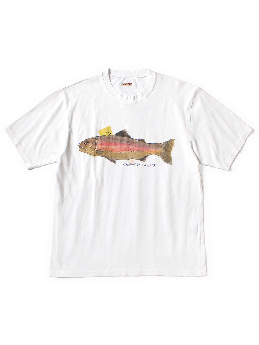 KAPITAL T-Shirt 20/- Jersey Crew T-shirt (1 Trout, Peckish Rainbow