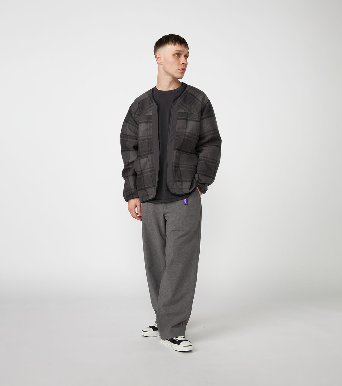 THE NORTH FACE Purple Label JACKET PLAS Plaid Fleece Field