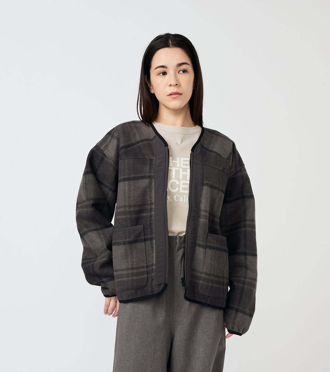THE NORTH FACE Purple Label JACKET PLAS Plaid Fleece Field