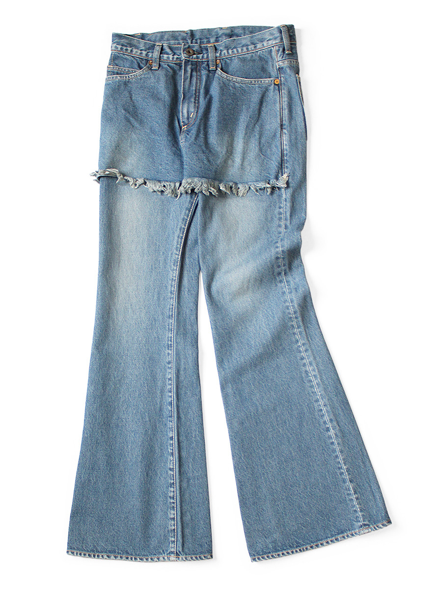 KAPITAL Pants 14Oz Denim 5P APRON-SKOUSER Flared (Processed)