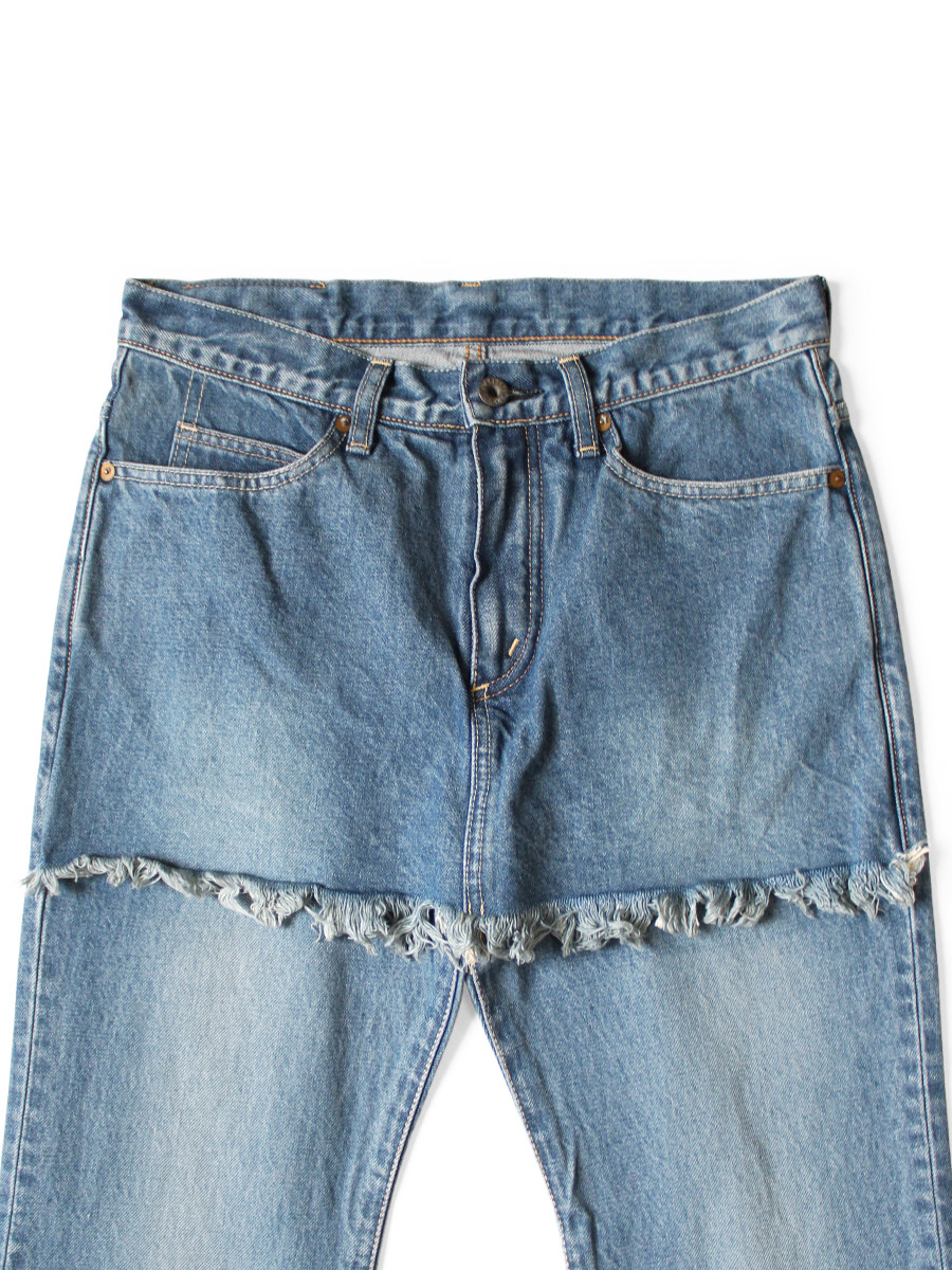 KAPITAL Pants 14Oz Denim 5P APRON-SKOUSER Flared (Processed)