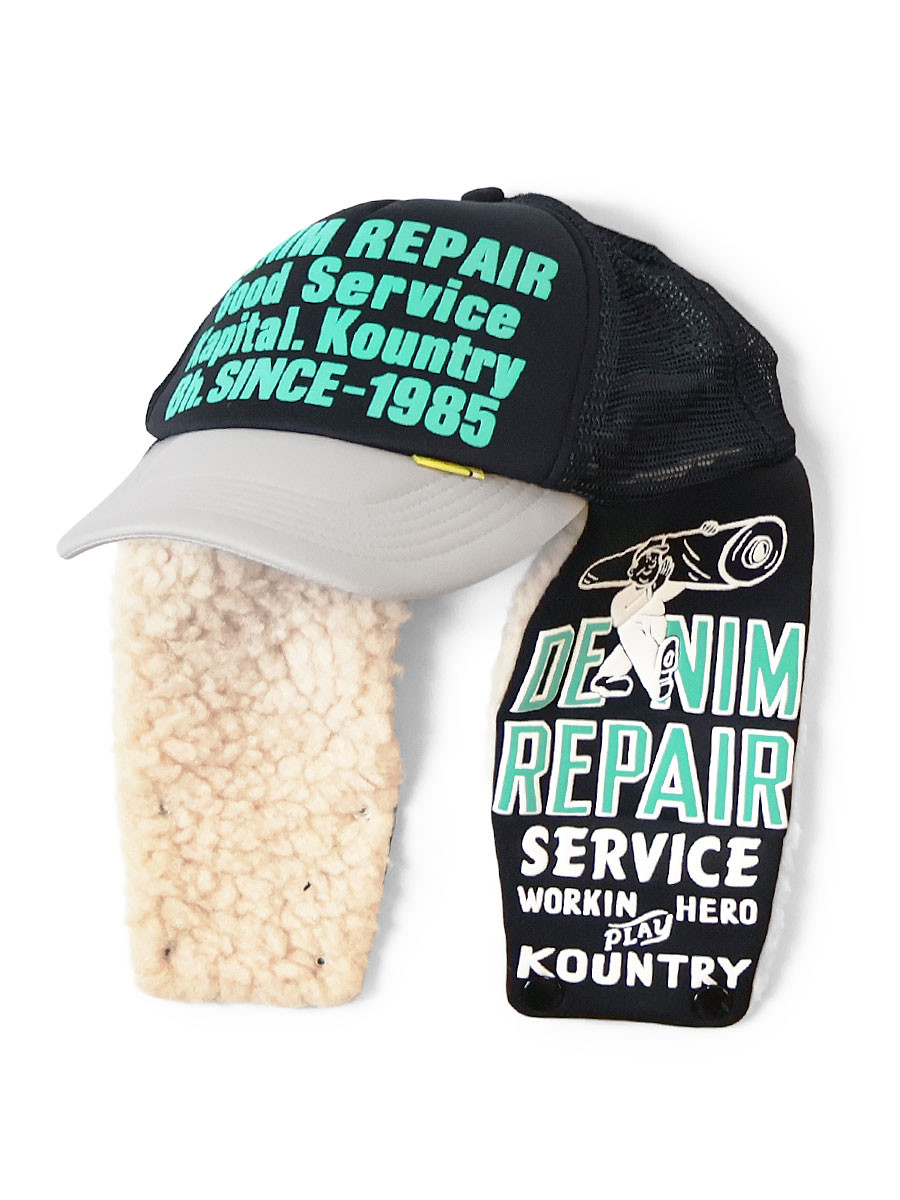 KAPITAL Hat/Cap DENIM REPAIR SERVICE Lumber Truck Cap
