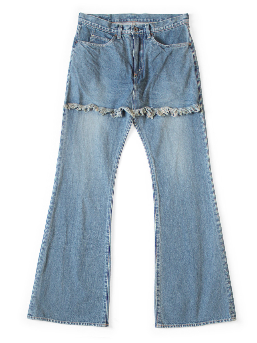 KAPITAL Pants 14Oz Denim 5P APRON-SKOUSER Bootcut (Processed)