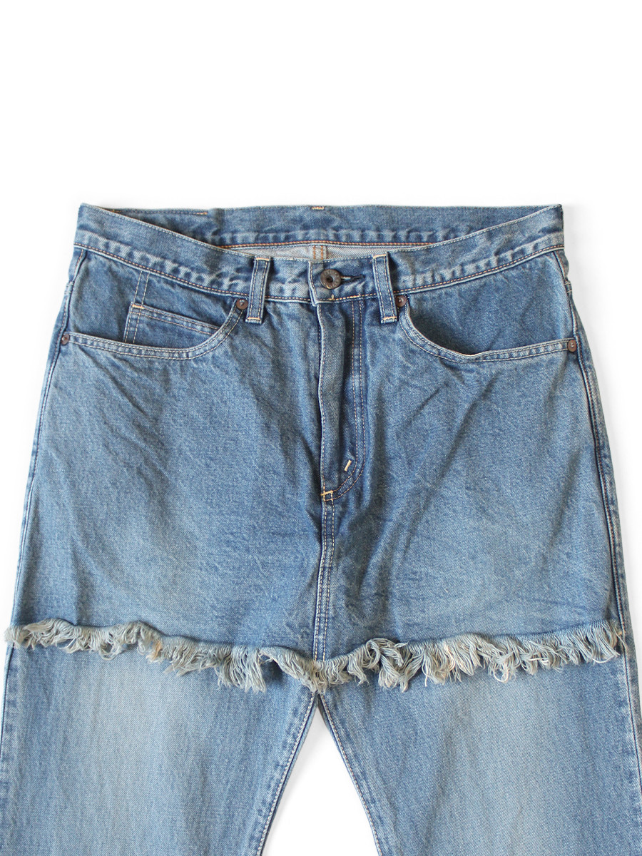 KAPITAL Pants 14Oz Denim 5P APRON-SKOUSER Bootcut (Processed)