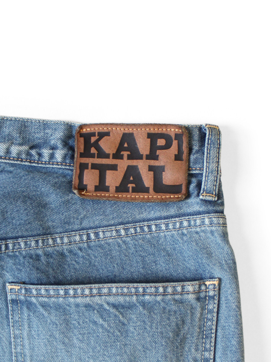 KAPITAL Pants 14Oz Denim 5P APRON-SKOUSER Bootcut (Processed)
