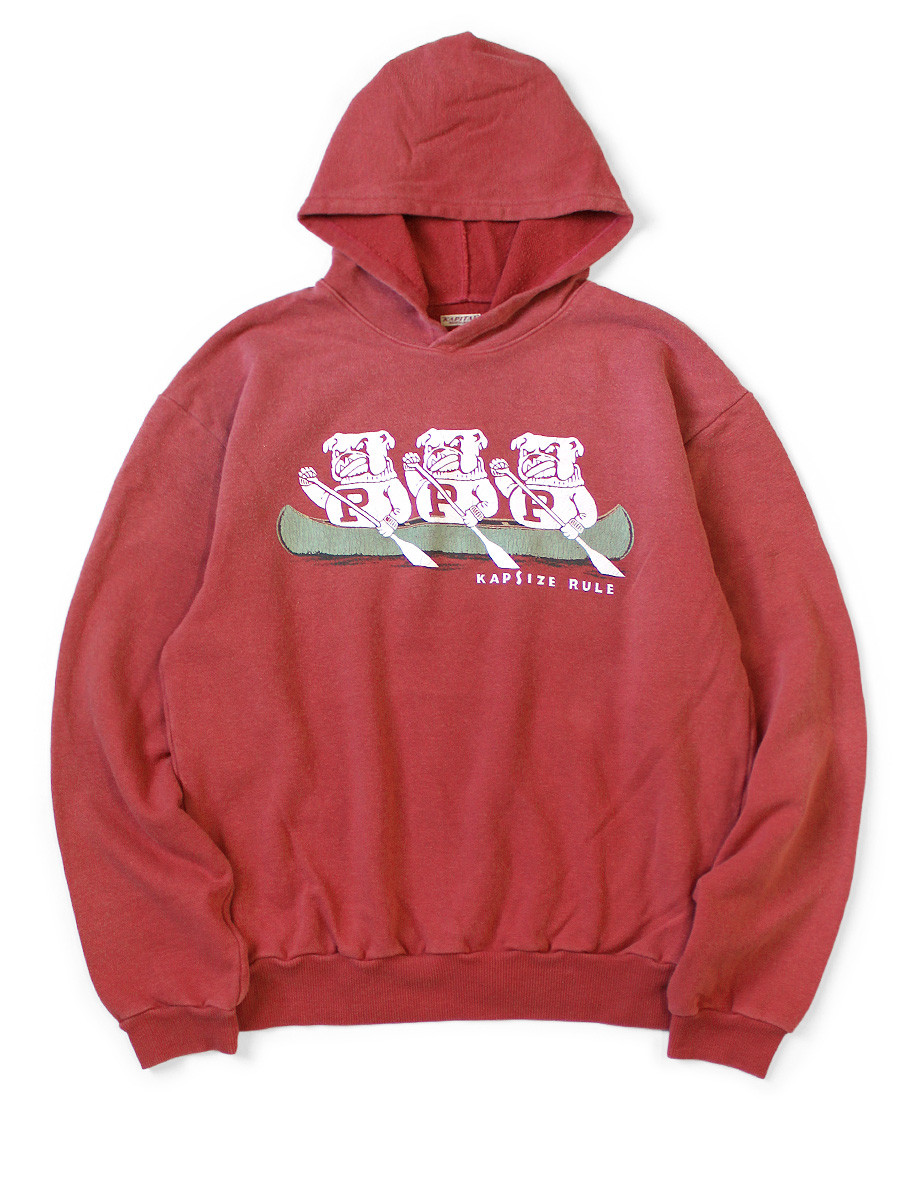 KAPITAL Sweat Shirt Fleece Hooded Sweatshirt (`P`BULLDOGpt)
