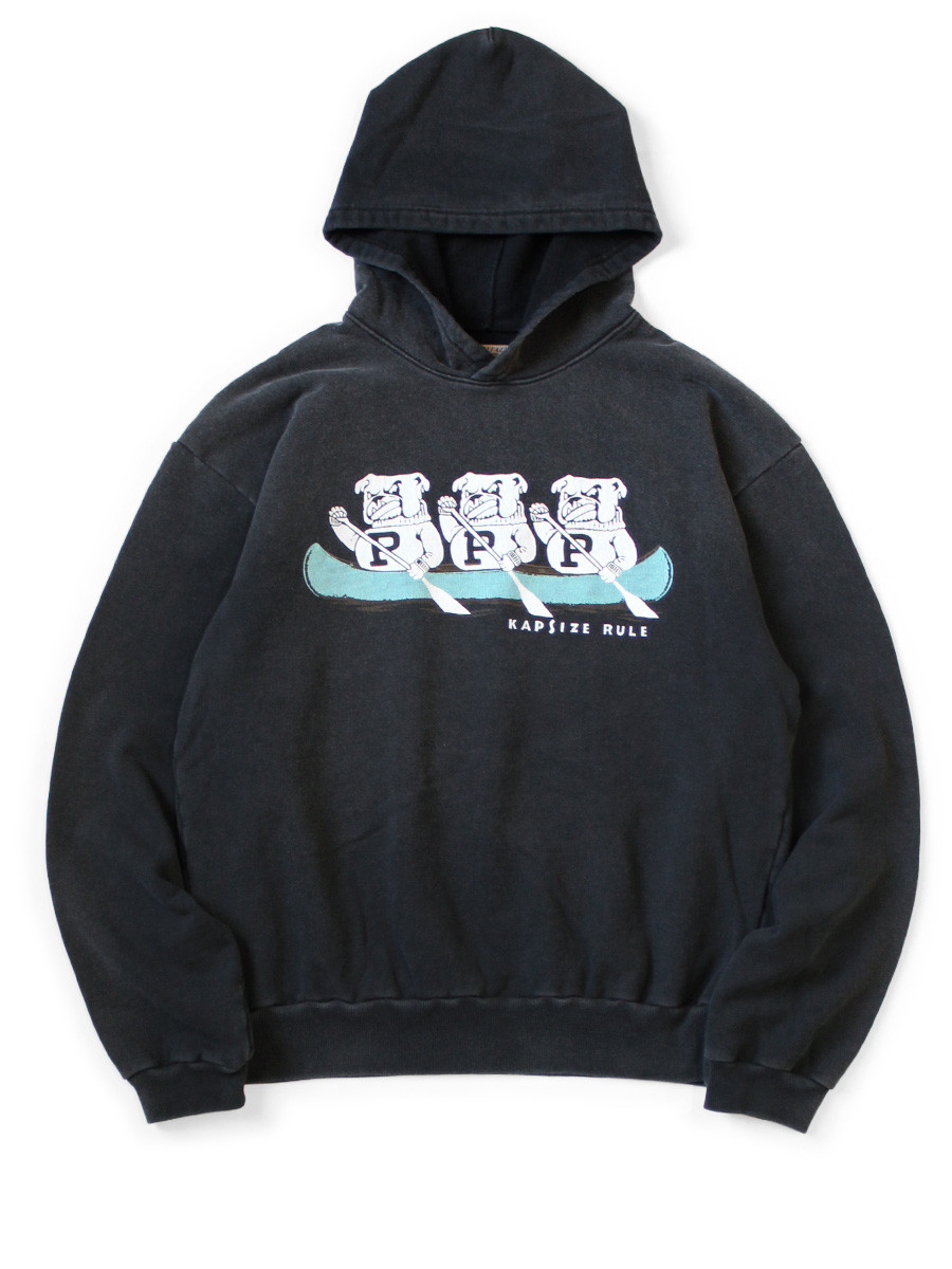 KAPITAL Sweat Shirt Fleece Hooded Sweatshirt (`P`BULLDOGpt)