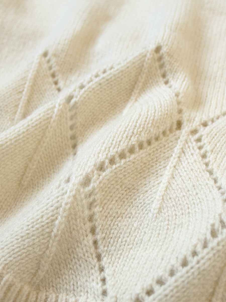 KAPITAL Knit Sweater 5G Wool Needle-punched Argyle Cardigan