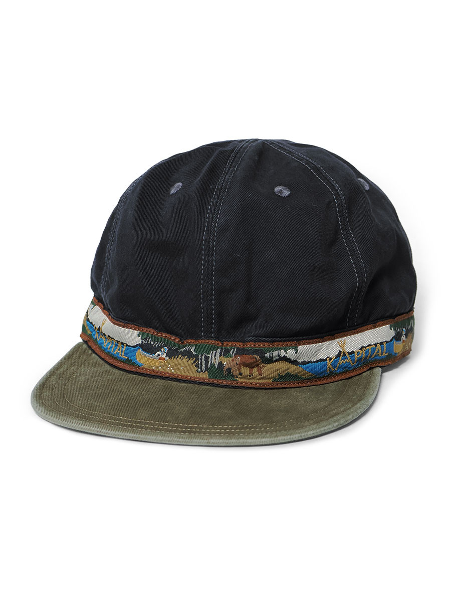 KAPITAL Hat/Cap Murachino Brimfield Cap (NAVAJO BOAT)
