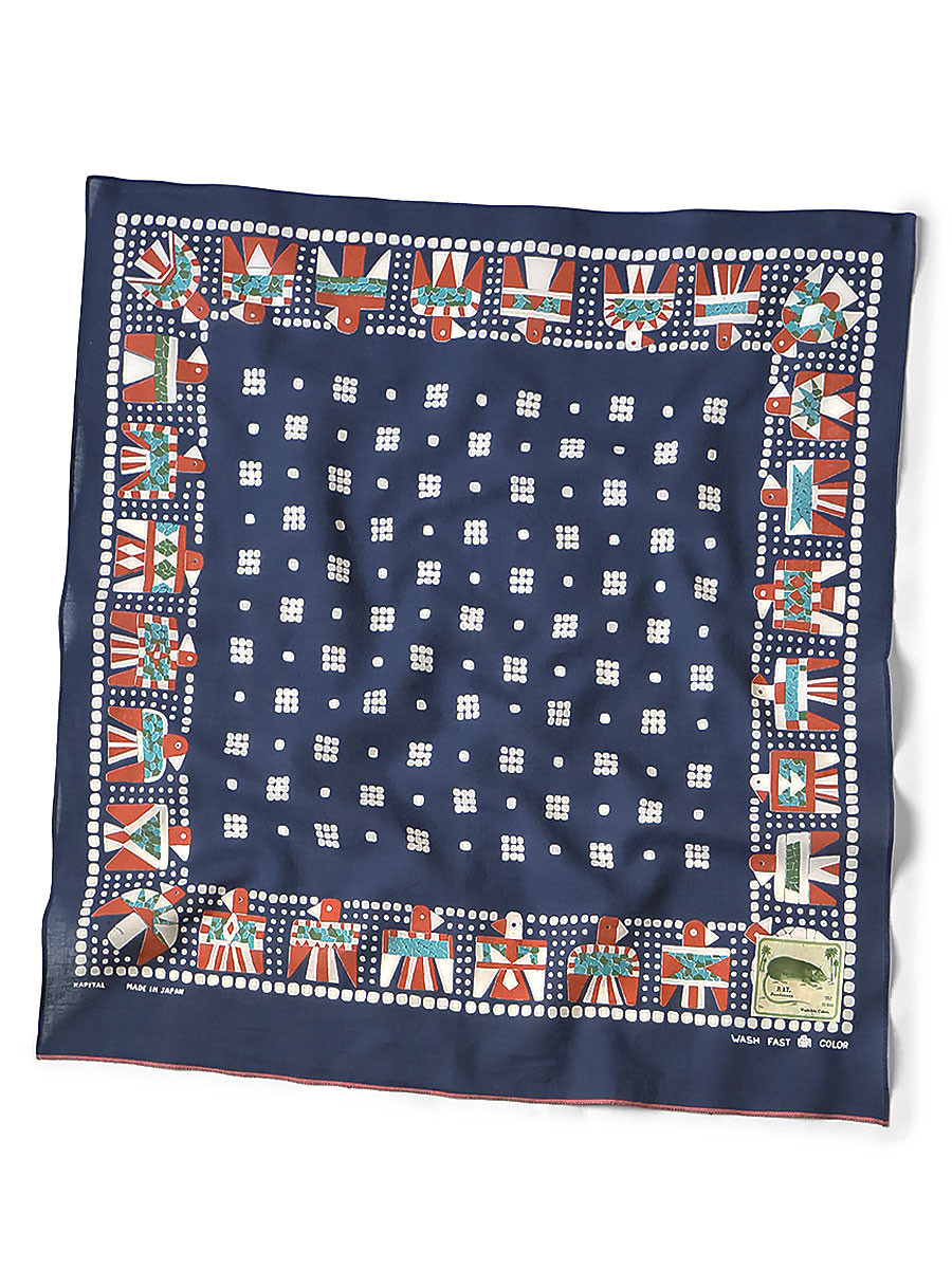 KAPITAL Bandana fastcolor Selvedge Bandana (THUNDER BIRD)