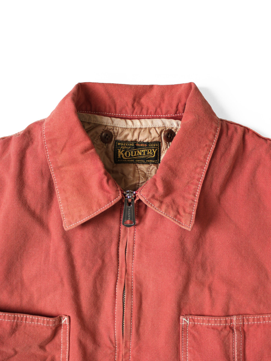 KAPITAL Jacket California Red Canvas Cover Old Rizler (With Liner)