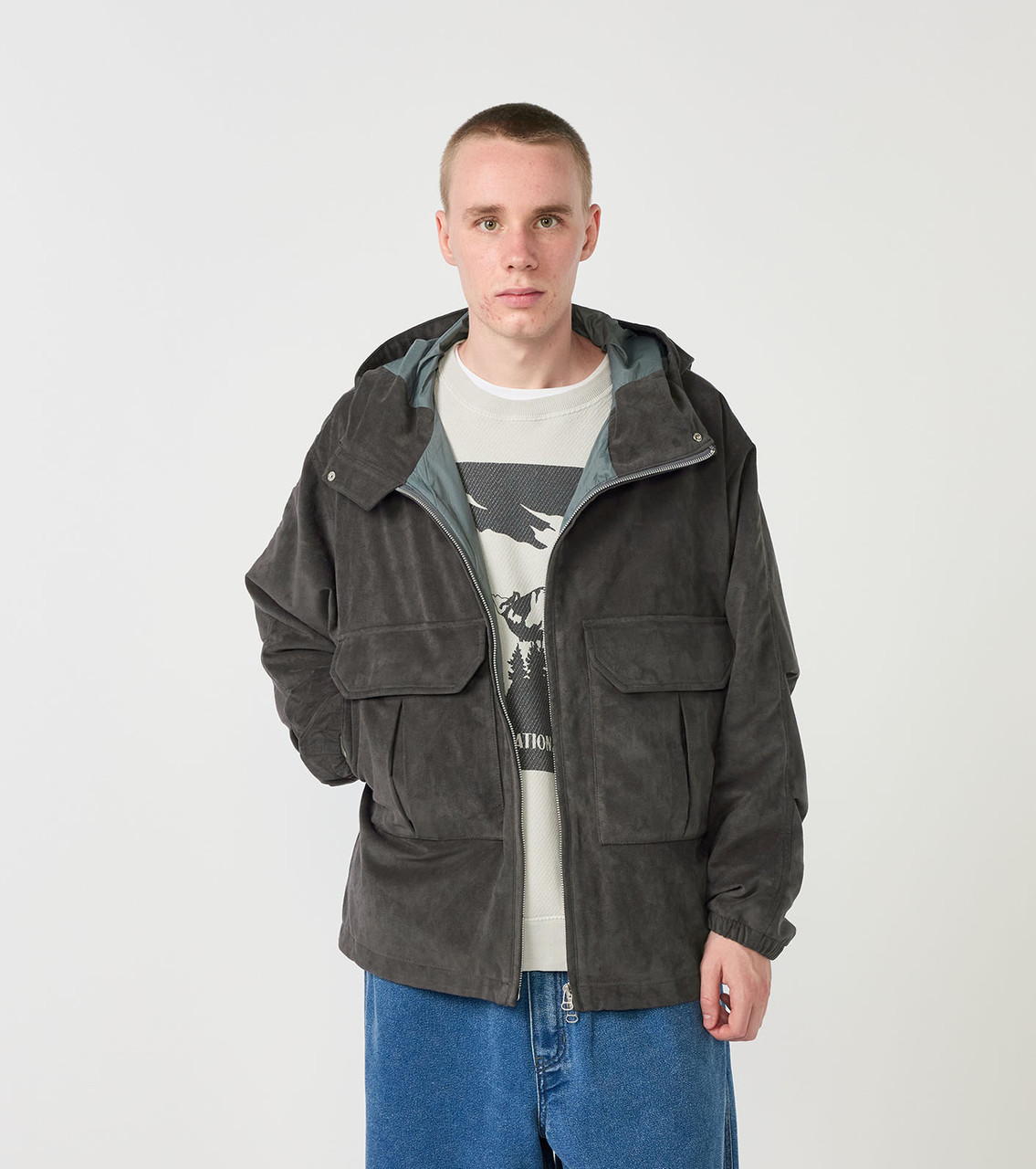 THE NORTH FACE Purple Label JACKET Synthetic Leather Mountain Wind