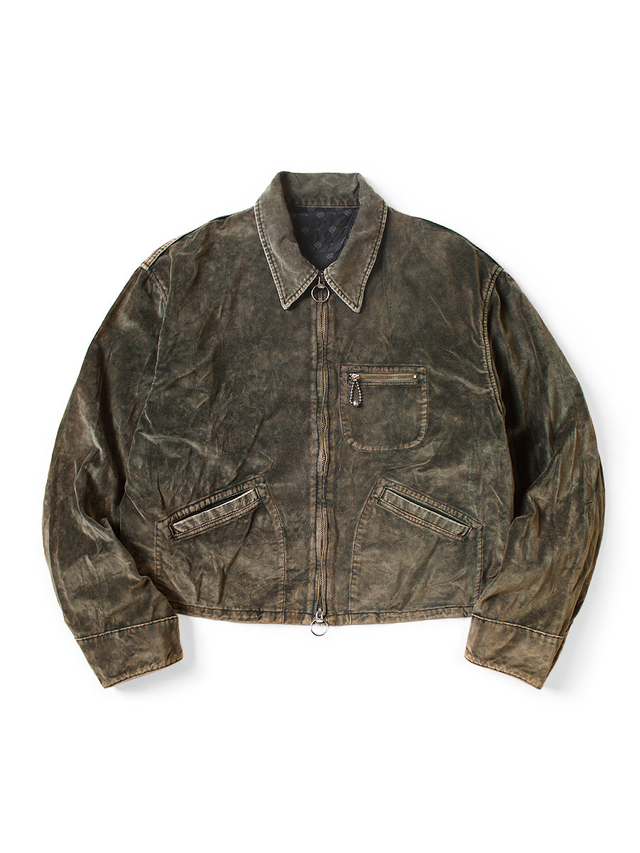 KAPITAL Jacket Velveteen Hunter Drizzler Jacket (Dirty Dyed)