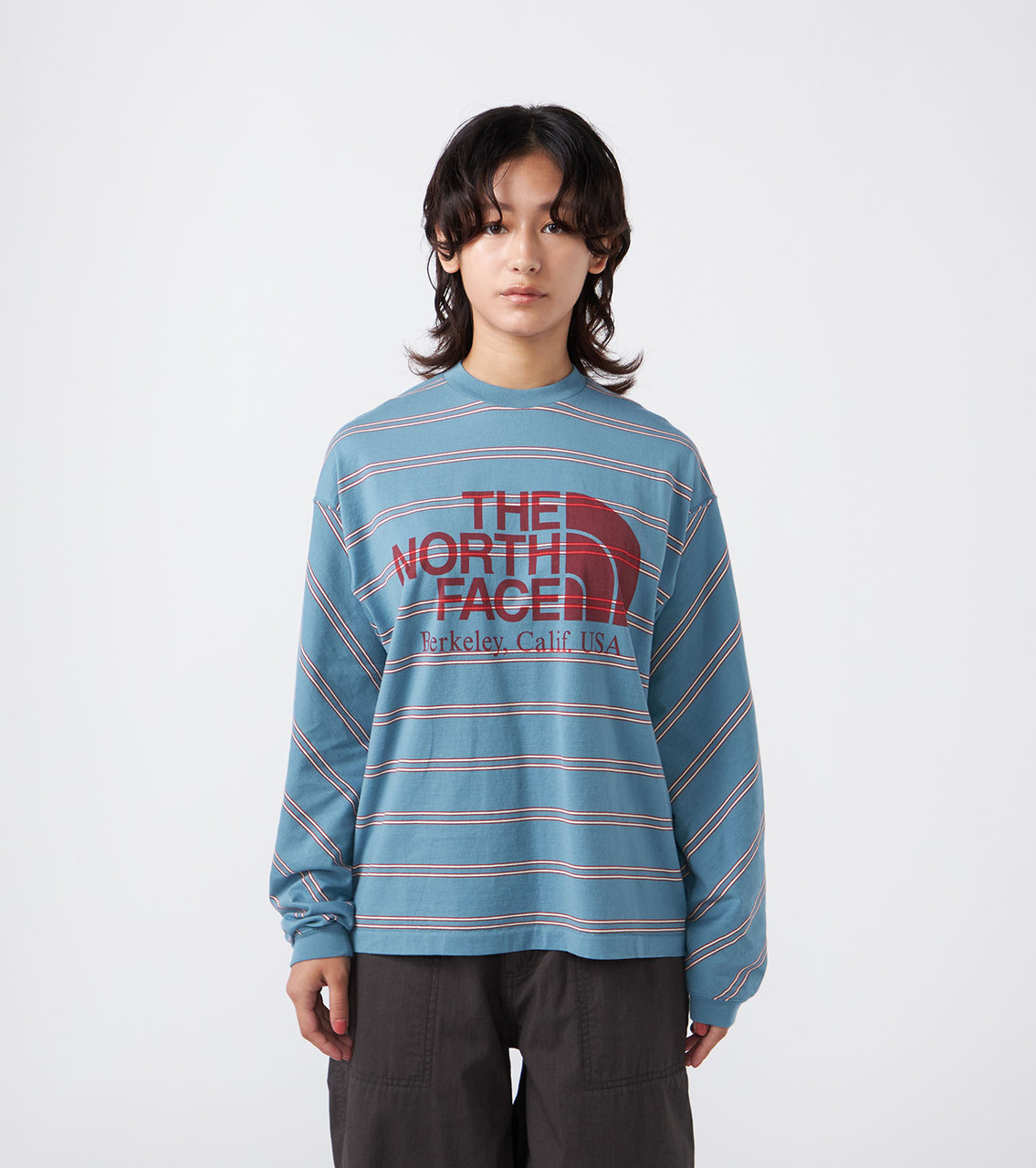 THE NORTH FACE Purple Label T-SHIRT Field Long Sleeve Striped Tee