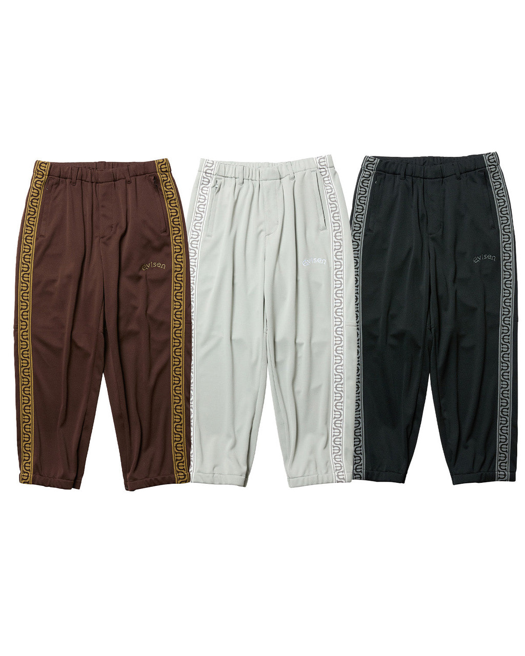 Evisen Skateboards PANTS E LOGO TRACK PANTS - BLACK