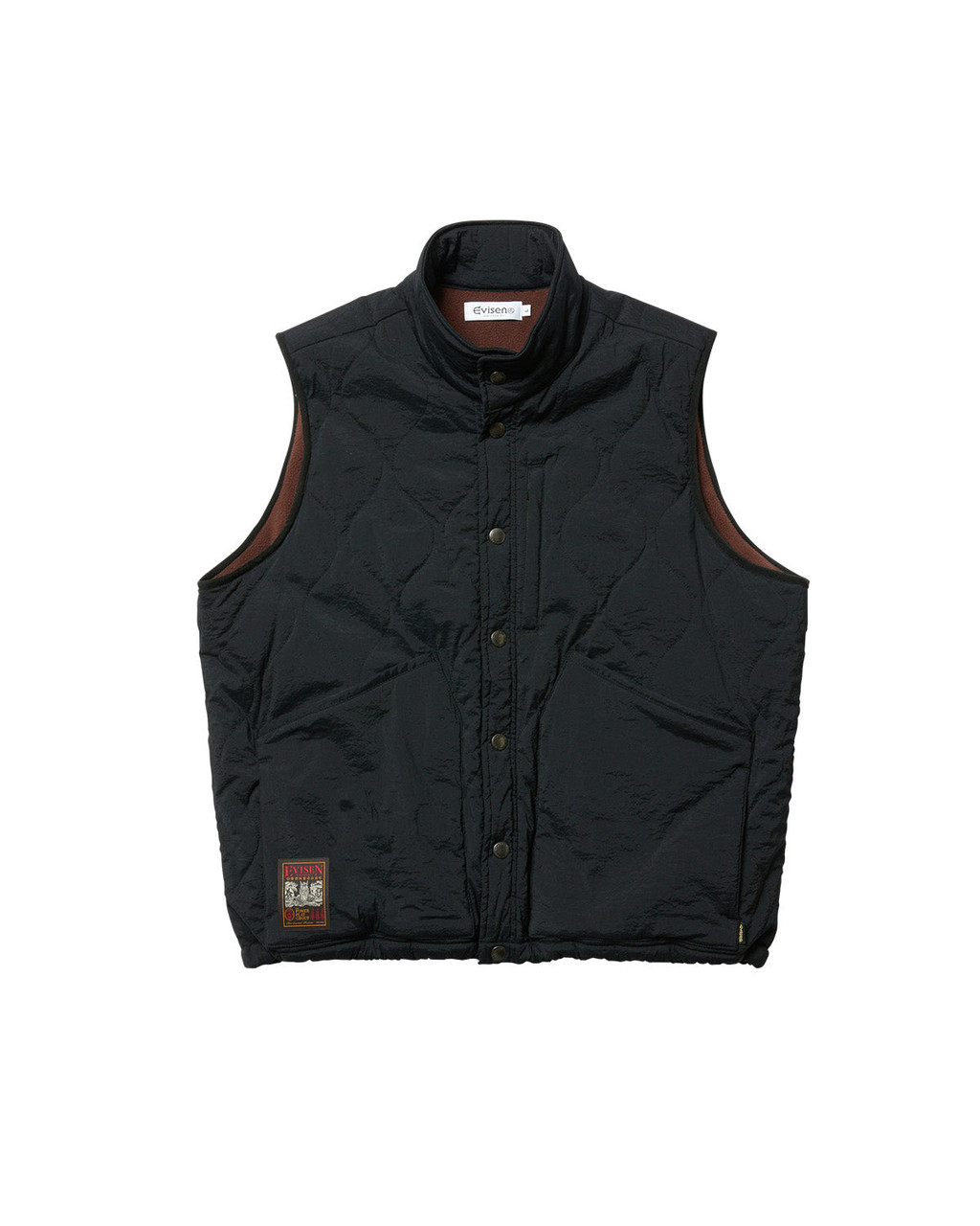 Evisen Skateboards JACKET MIND LIGHT QUILTING VEST - BLACK