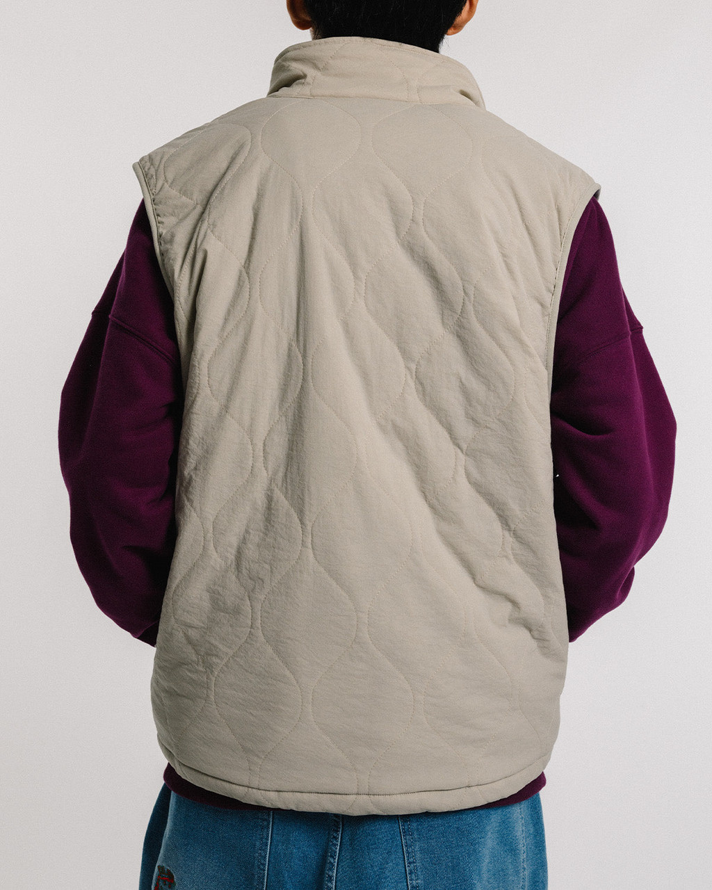 Evisen Skateboards JACKET MIND LIGHT QUILTING VEST - BEIGE