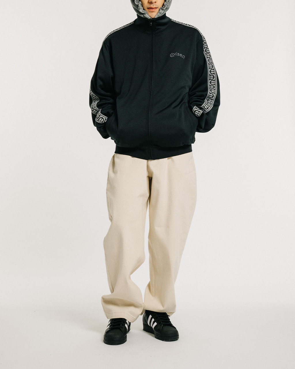 evisen skateboards E LOGO ジャージセットアップ Evisen Skateboards JACKET E LOGO TRACK JACKET - BLACK