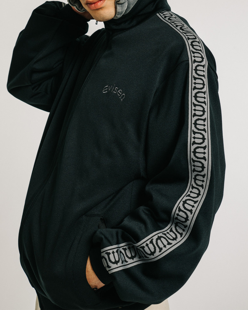 Evisen Skateboards JACKET E LOGO TRACK JACKET - BLACK