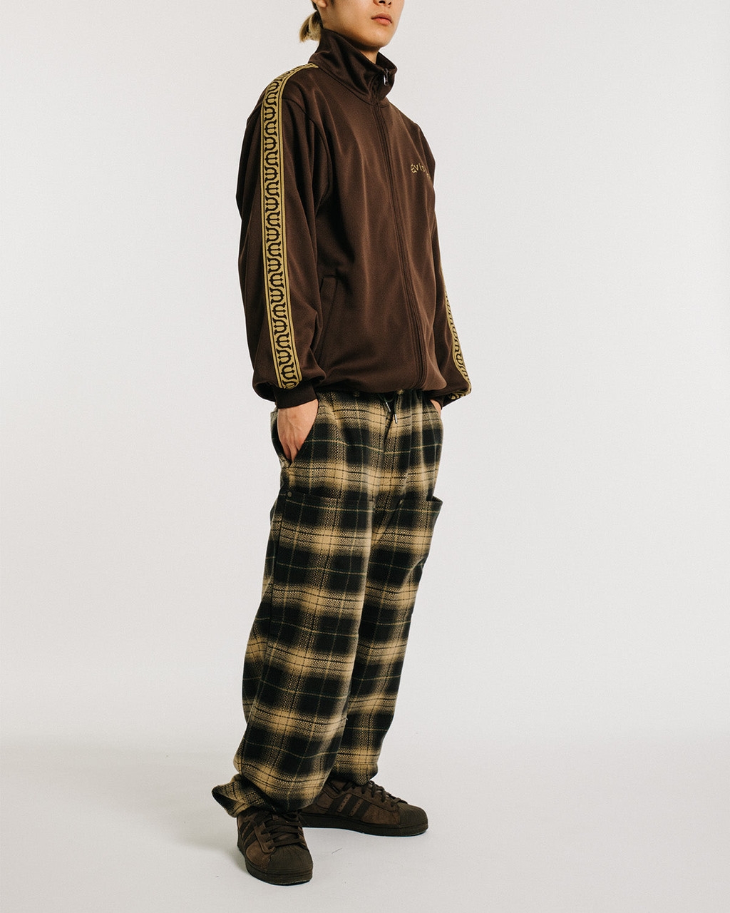 Evisen Skateboards JACKET E LOGO TRACK JACKET - BROWN