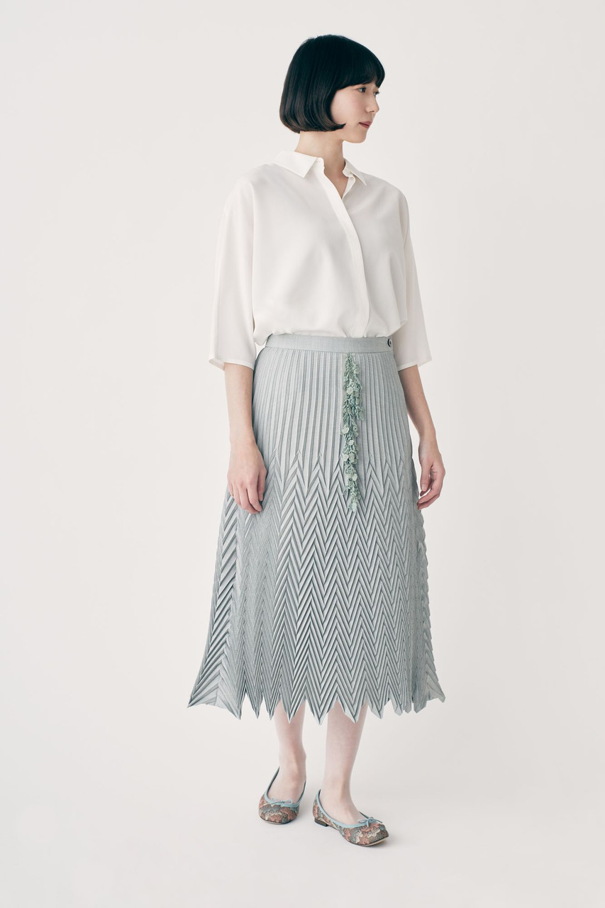 新品同様【mina perhonen】フラワープリントスカート minä perhonen Pants & Skirt Floraleaf Pleated Skirt 2025 S/S