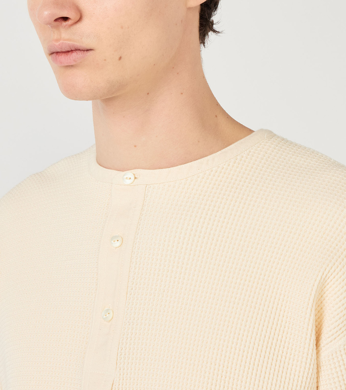 nanamica T-SHIRT Henry Neck Thermal Sweat Tee Online Shop to Worldwide