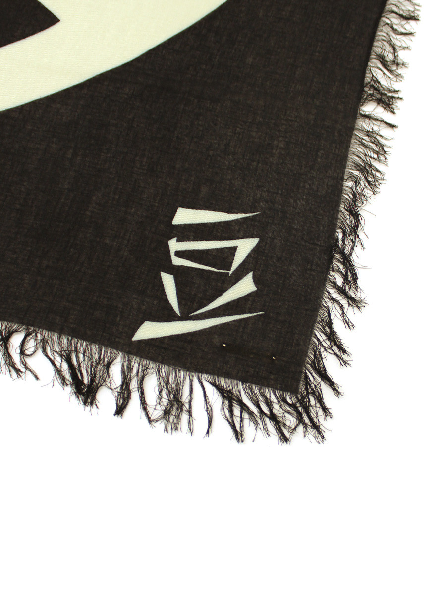 KAPITAL Scarves Rayon Fringe Square Stole (GIANT PEACE)