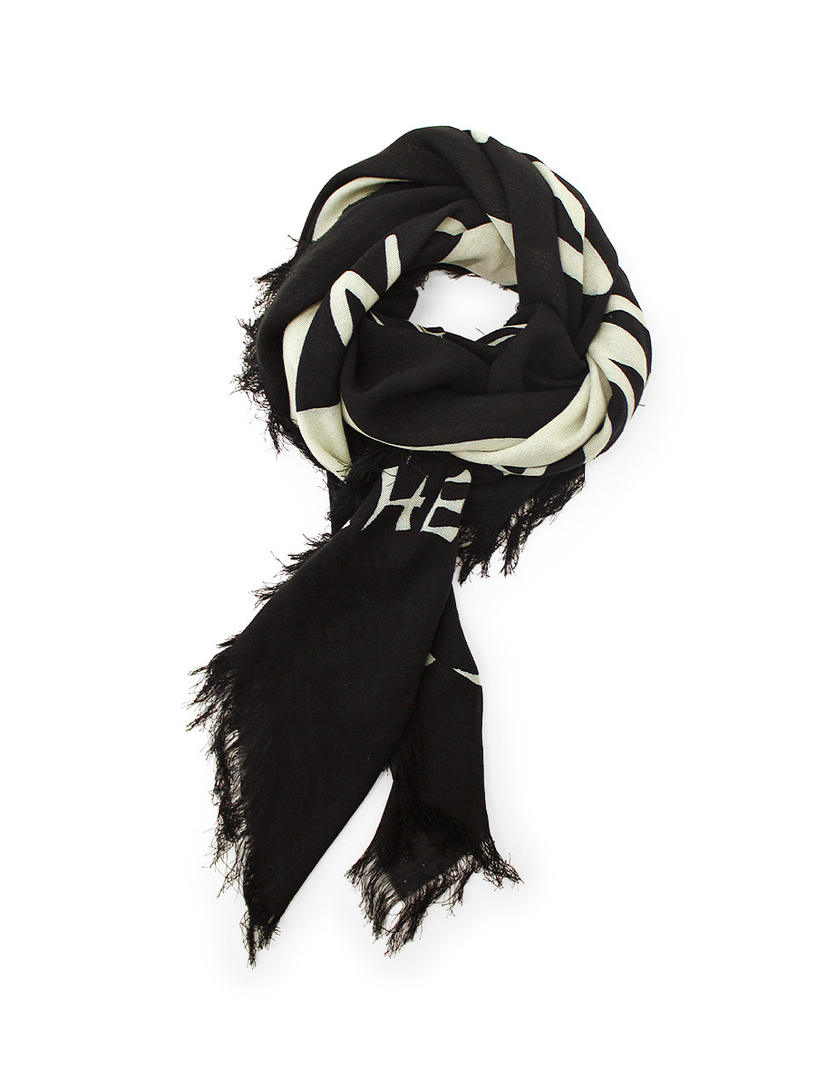 KAPITAL Scarves Rayon Fringe Square Stole (GIANT PEACE)