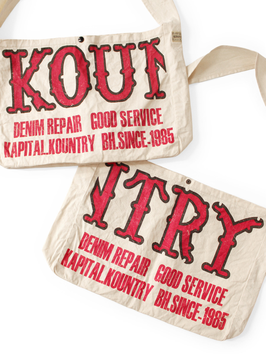KAPITAL Bag Cotton Twill KOUNTRY FACTORY BOOK BAG