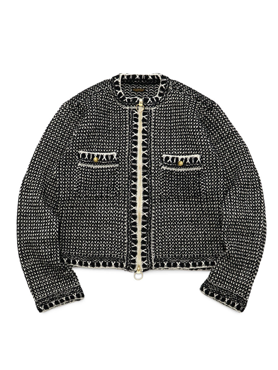 カク　KAPITAL KAPITAL Knit Sweater 5G Knit Zip Cabaret Cardigan