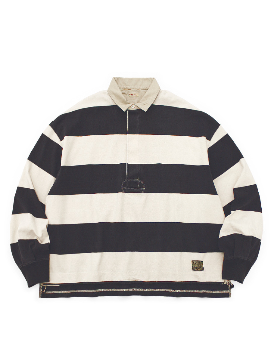 KAPITAL Sweat Shirt JAIL Border Jersey BIG Rugby Shirt