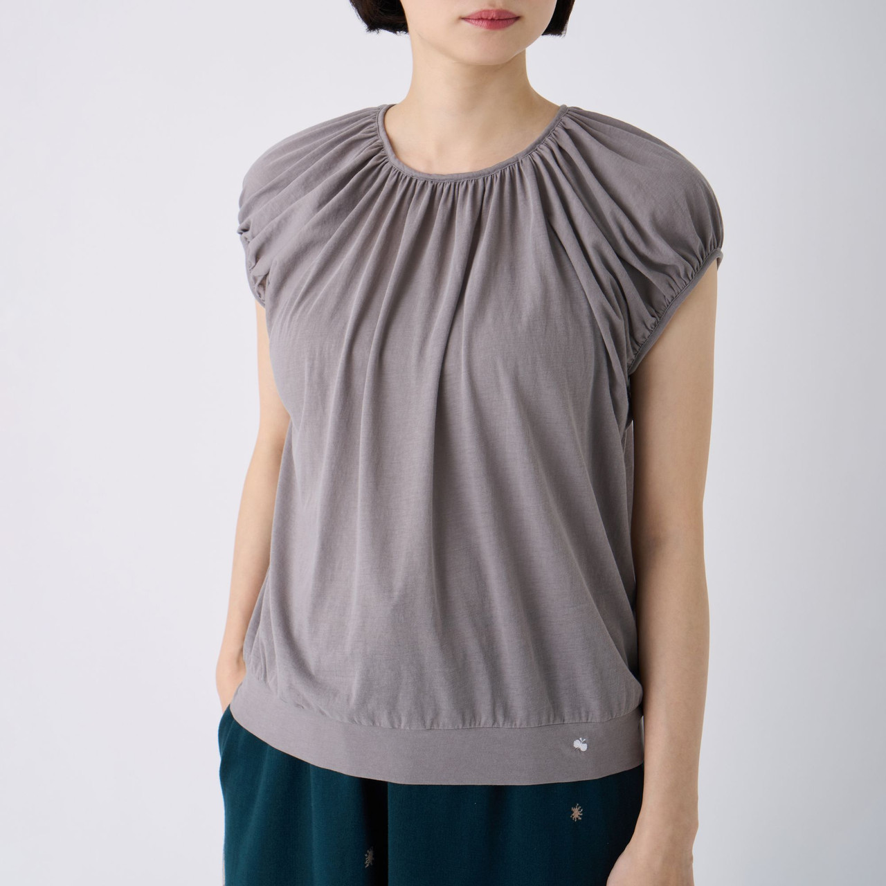 minä perhonen Tops thin film French Sleeve Pullover Online Shop to