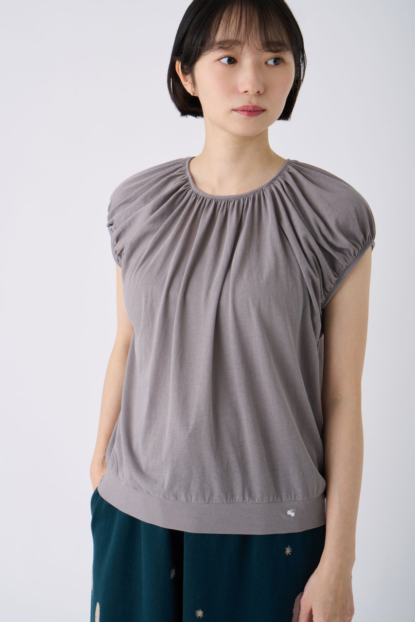 minä perhonen Tops thin film French Sleeve Pullover Online Shop to