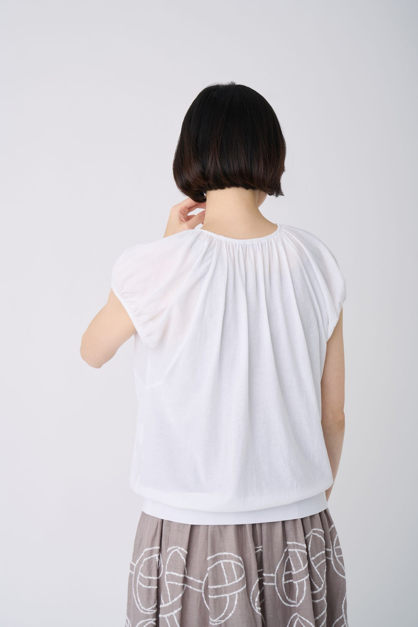 minä perhonen Tops thin film French Sleeve Pullover Online Shop to