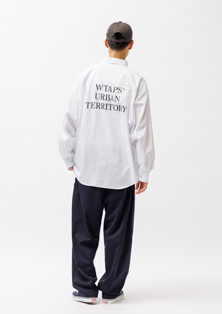 WTAPS HERRINGBONE. TEXTILE　美品2025SS シャツ WTAPS Shirt BD 02 / LS / COTTON. HERRINGBONE. TEXTILE. OF