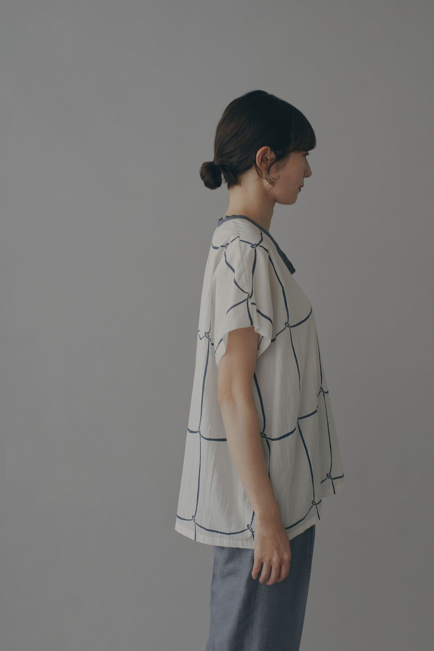 minä perhonen Tops ribbon frame Blouse Online Shop to Worldwide