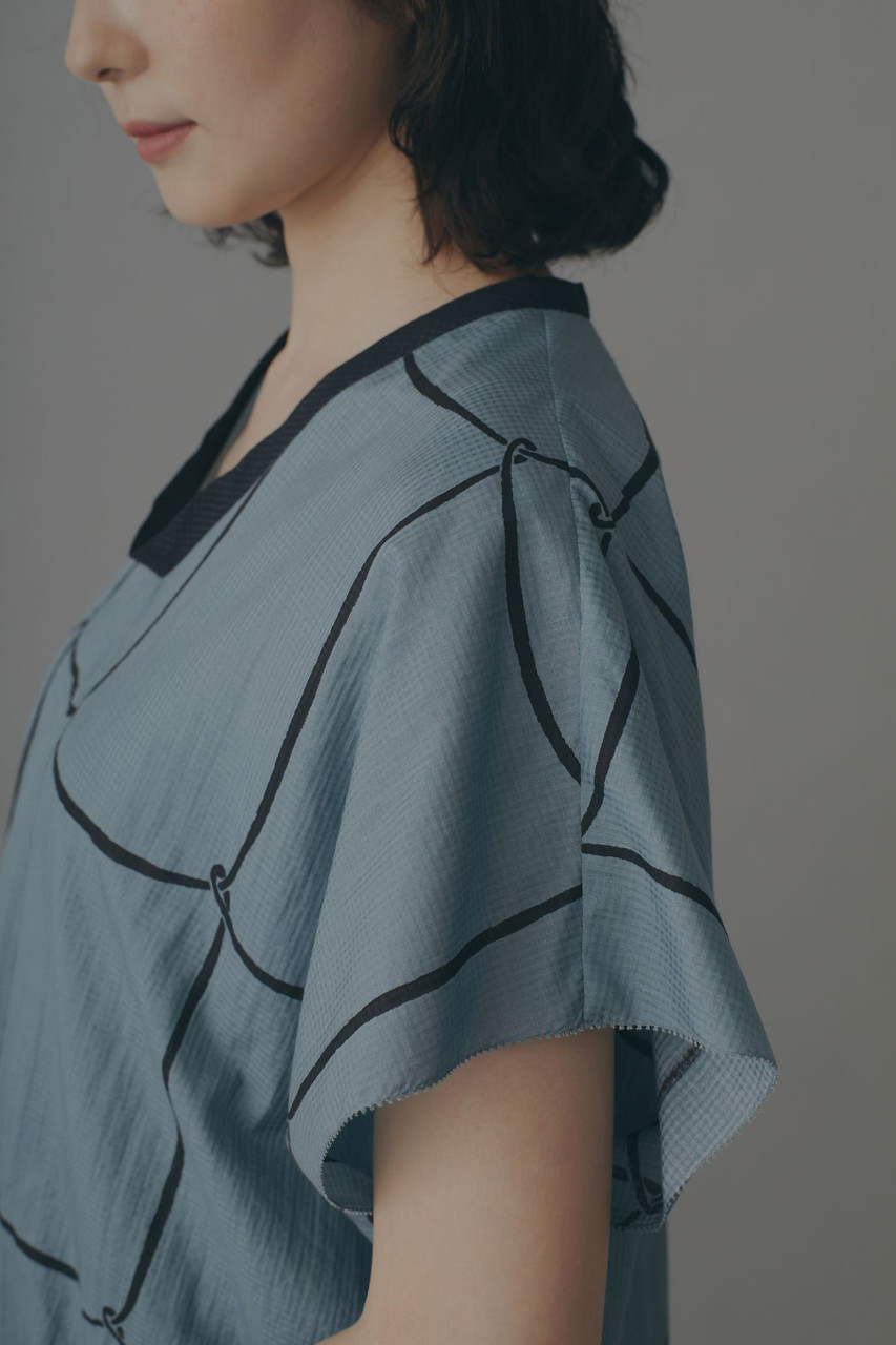 minä perhonen Tops ribbon frame Blouse Online Shop to Worldwide