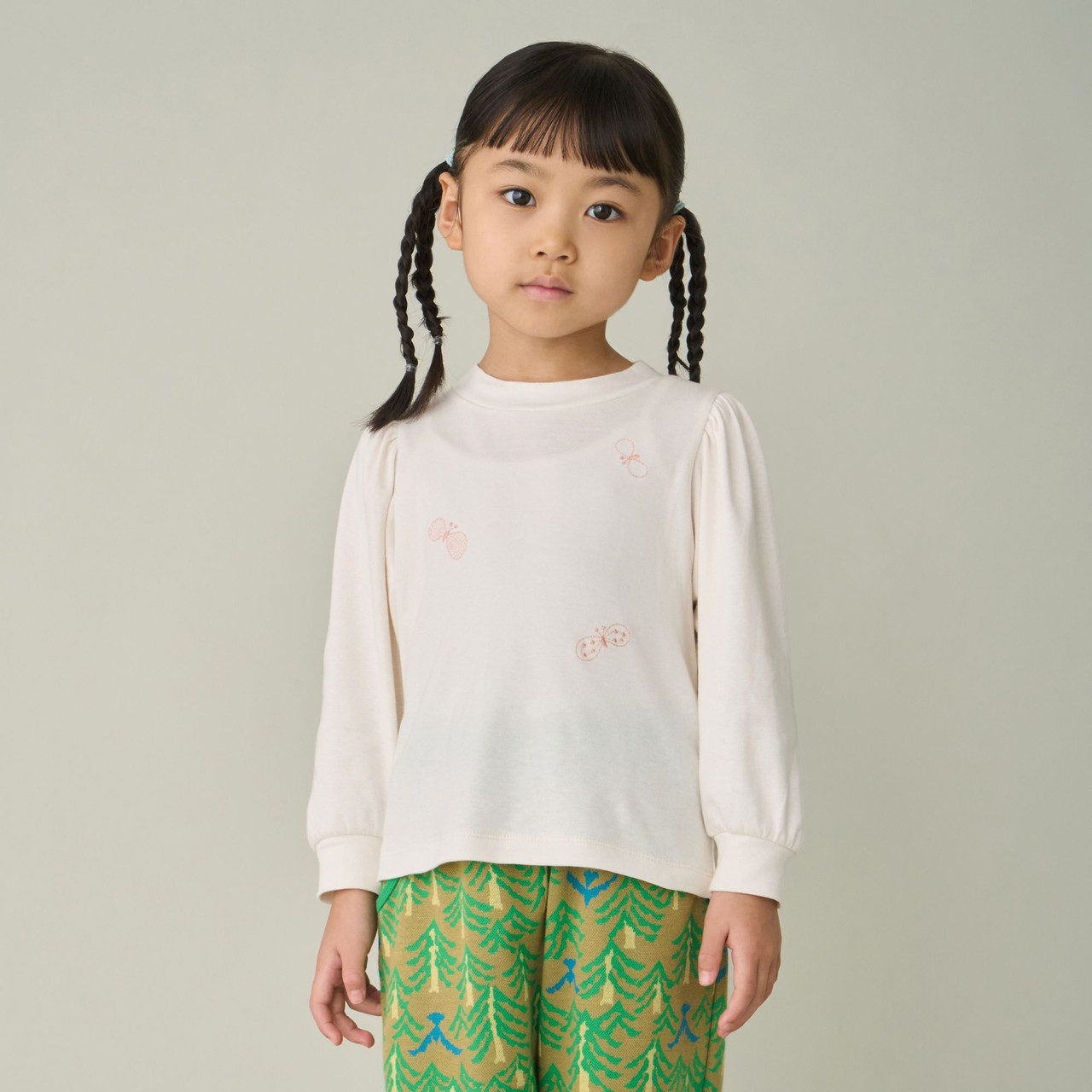 minä perhonen Tops choucho Gathered Sleeve Cut And Sewn Online