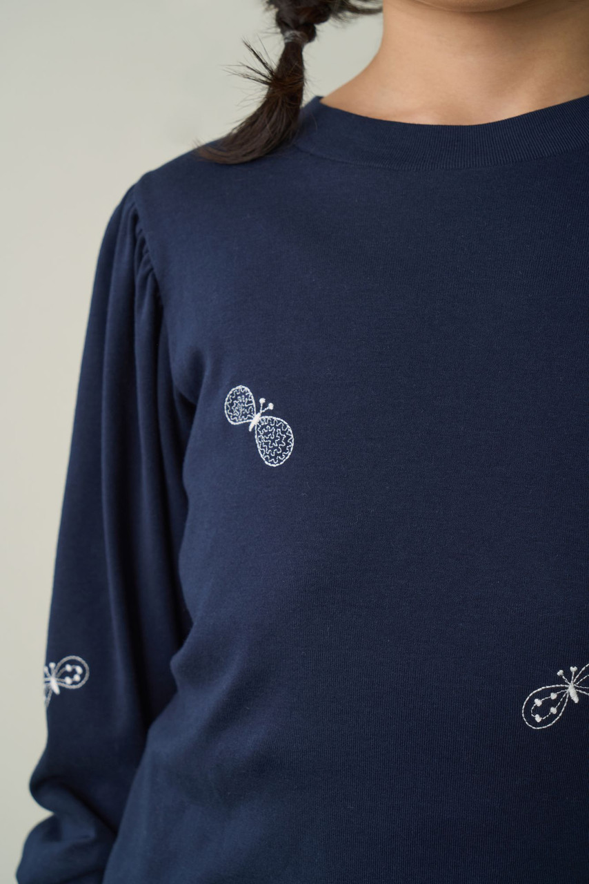 minä perhonen Tops choucho Gathered Sleeve Cut And Sewn Online